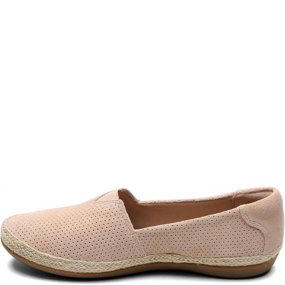 NEW CLARKS women's danelly sky loafer flat in blush suede - Picture 2 of 6
